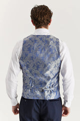 Regent - Gilet a quadri blu navy da uomo