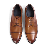 Regent - Scarpe Derby da uomo in pelle marrone chiaro lucida