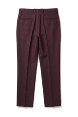 Regent - Pantaloni da uomo a quadri color vino