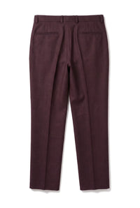 Regent - Pantaloni da uomo a quadri color vino