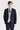 Abito a quadri blu navy Regent con gilet color crema Regent a contrasto