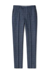 Scott - Pantaloni a quadri in tweed blu da uomo1 recensione