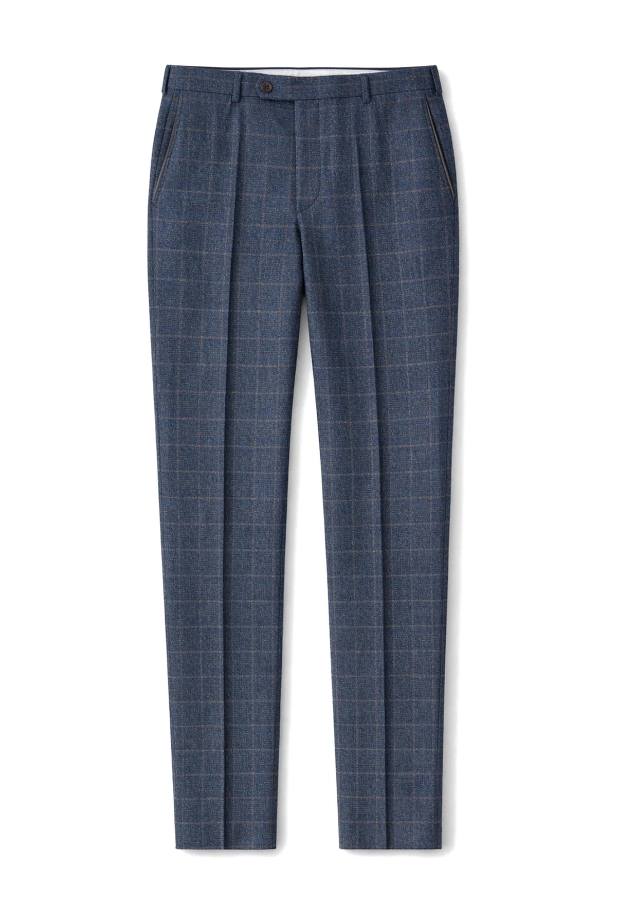 Scott - Pantaloni a quadri in tweed blu da uomo1 recensione
