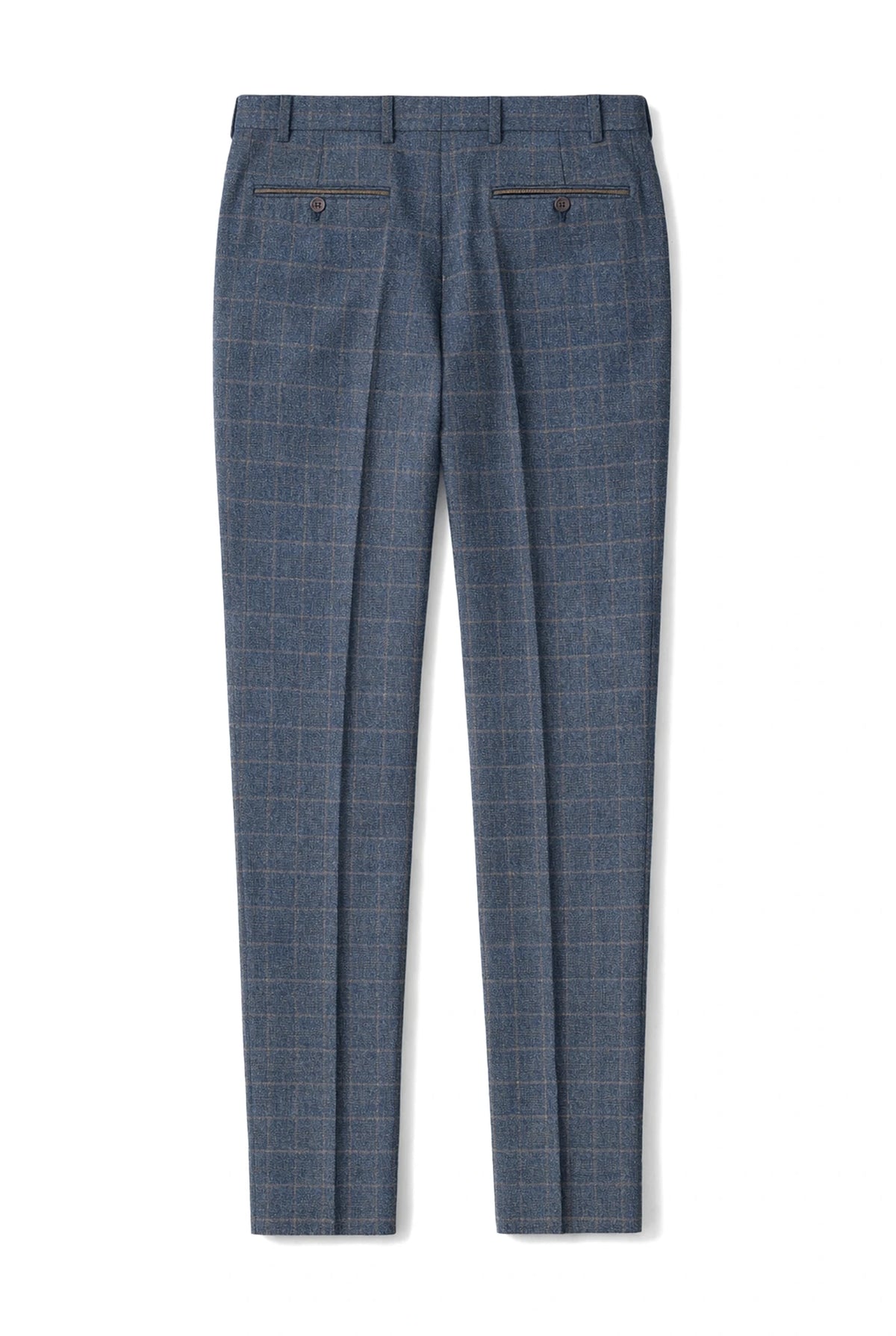Scott - Pantaloni a quadri in tweed blu da uomo1 recensione