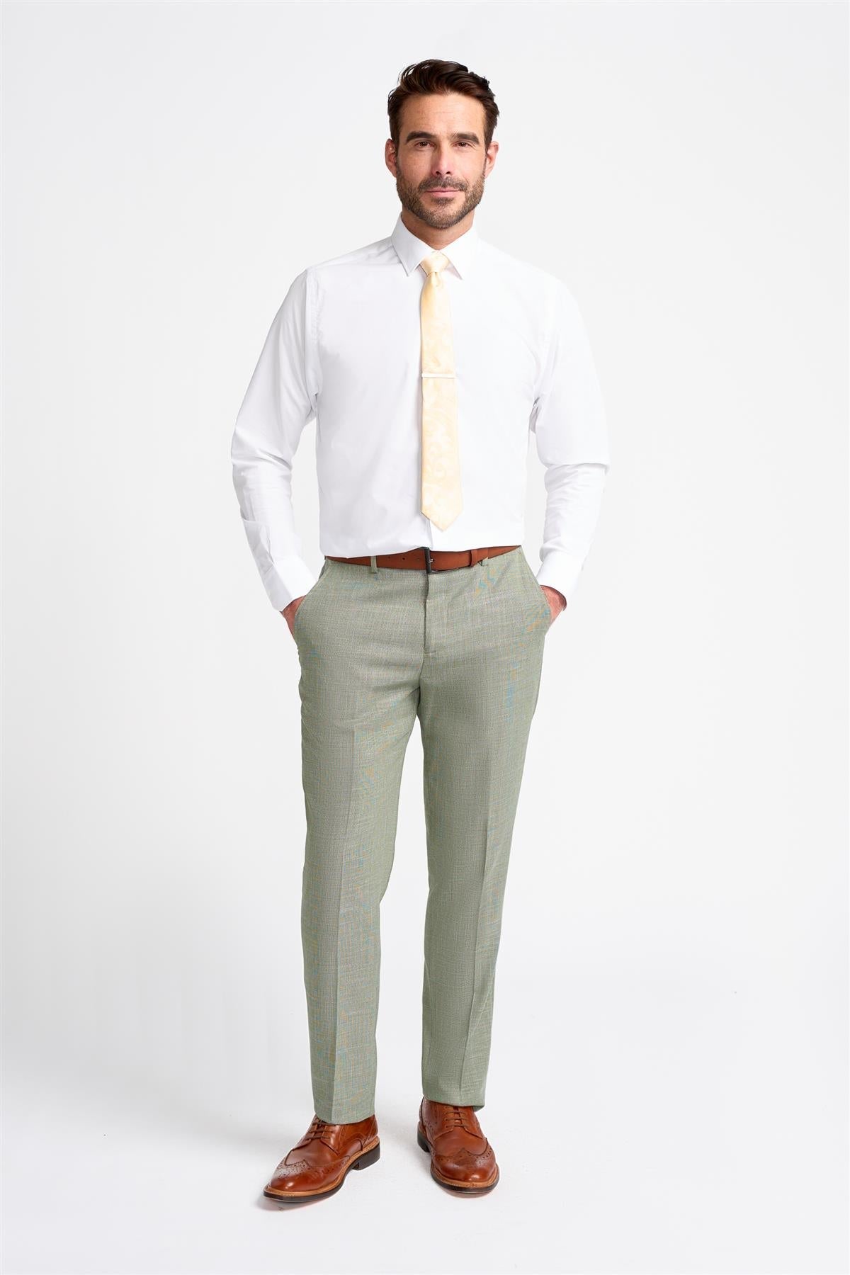 Seeba - Pantaloni classici da uomo color antracite