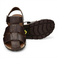 Stanley C1 - Sandali da uomo in pelle marrone scuro impermeabili