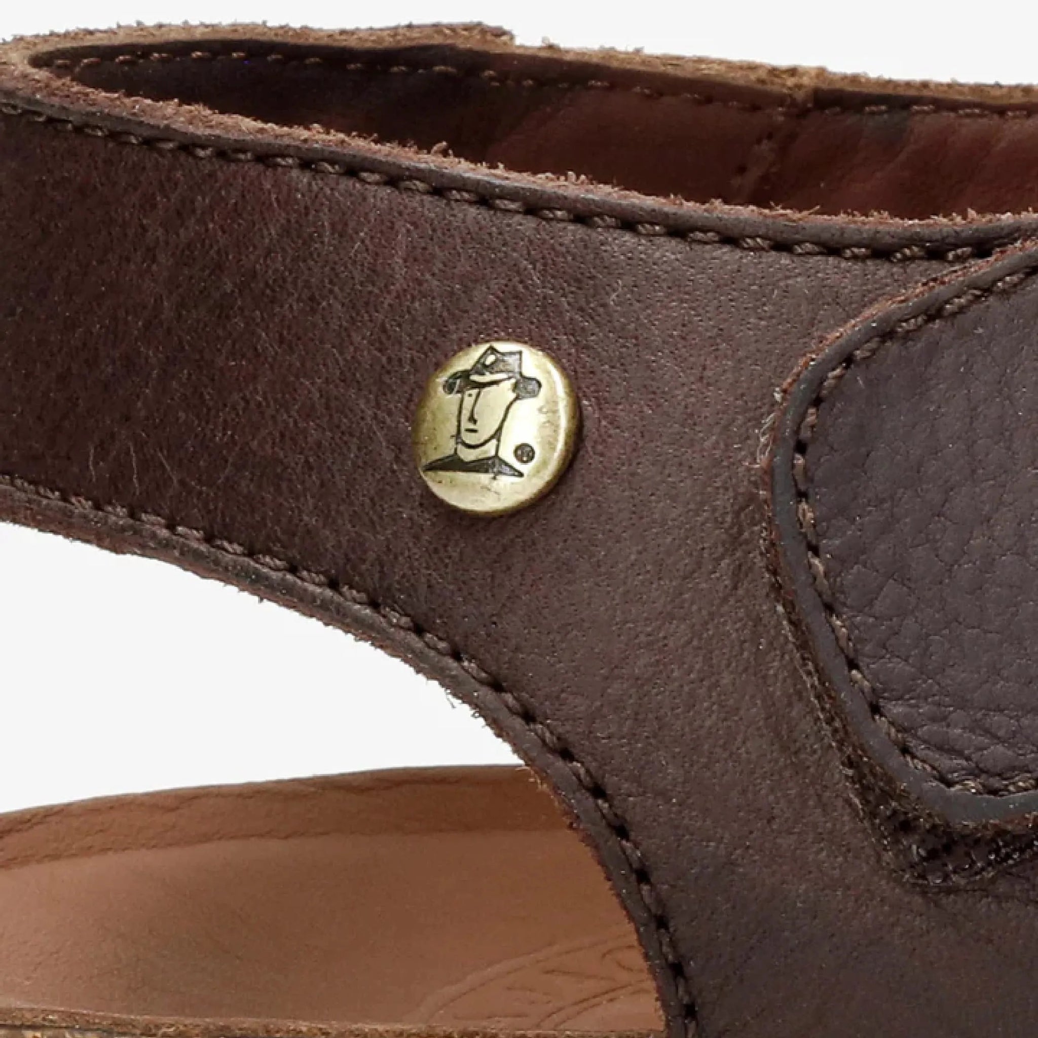 Stanley C1 - Sandali da uomo in pelle marrone scuro impermeabili