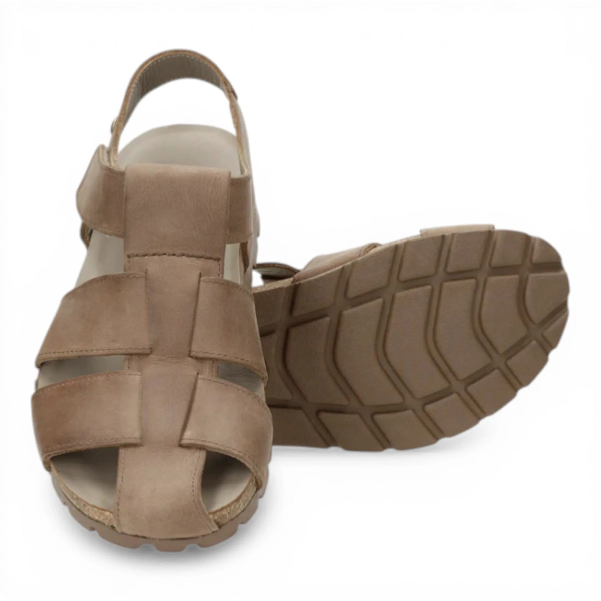 Stanley C8 - Sandali da uomo in pelle color tortora impermeabili