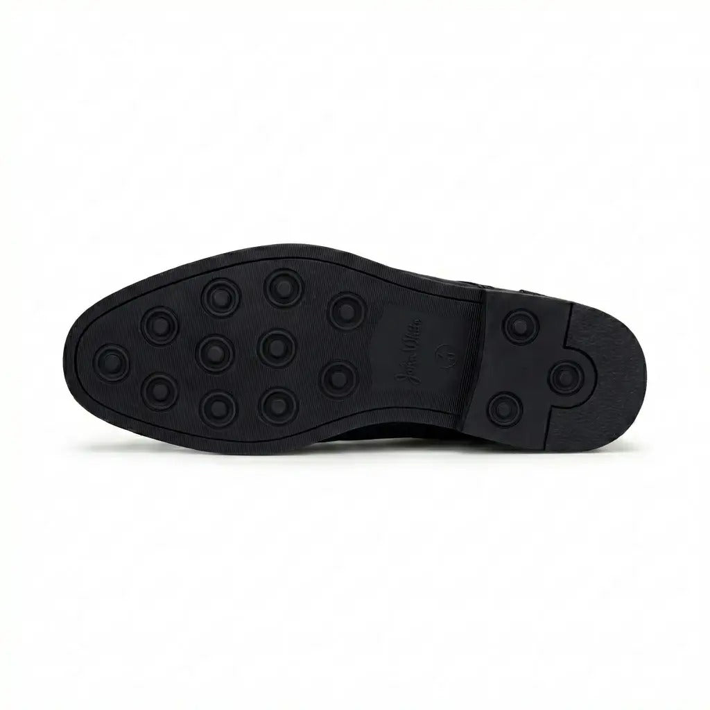 Stokes - Scarpe stringate brogue da uomo in pelle marrone con punta a coda di rondine