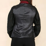 Gilet da donna in tweed a spina di pesce, rosso vino, classico anni '20