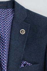 Abito da uomo in lana blu navy stile Peaky Blinders