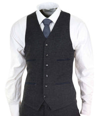 Mens Black Vintage 1920s Suit