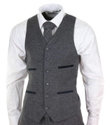 Mens Grey Wool Suit