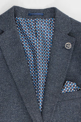 Abito da uomo blu navy 3 pezzi con gilet doppiopetto