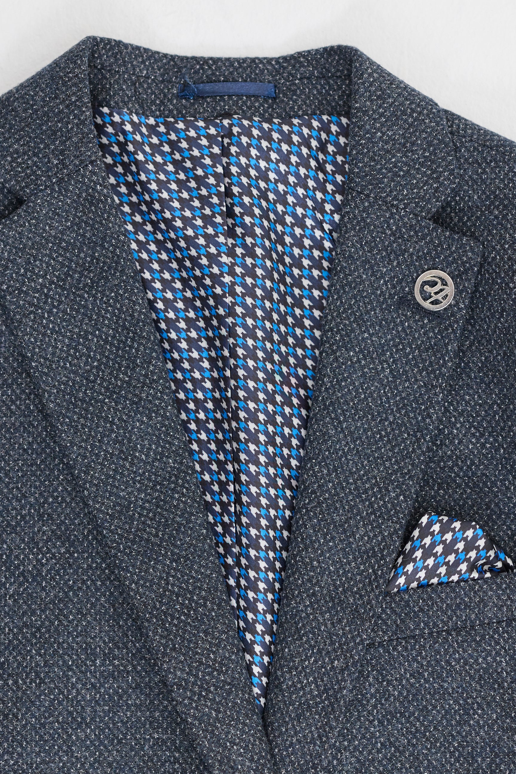 Abito da uomo blu navy 3 pezzi con gilet doppiopetto