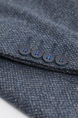 Abito da uomo blu navy 3 pezzi con gilet doppiopetto