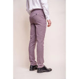 Miami - Men's Pink Crosshatch Summer Trousers