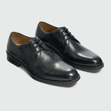 Taylor - Scarpe Derby classiche da uomo in pelle nera con lacci