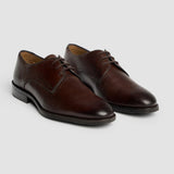 Taylor - Scarpe Derby classiche da uomo in pelle marrone cioccolato