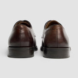 Taylor - Scarpe Derby classiche da uomo in pelle marrone cioccolato