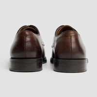 Taylor - Scarpe Derby classiche da uomo in pelle marrone cioccolato