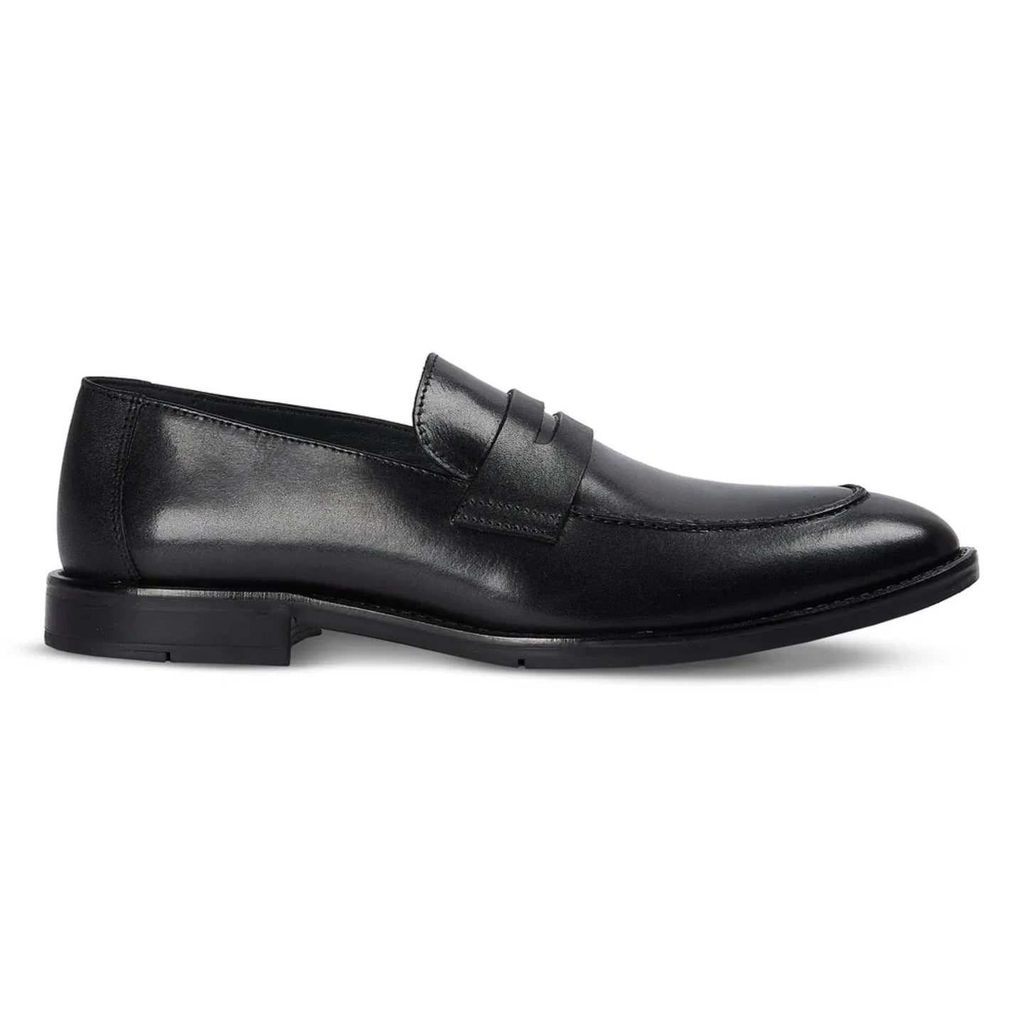 Ted - Mocassini classici da uomo in pelle nera con punta mocassino