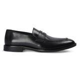 Ted - Mocassini classici da uomo in pelle nera con punta mocassino