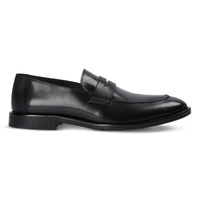 Ted - Mocassini classici da uomo in pelle nera con punta mocassino