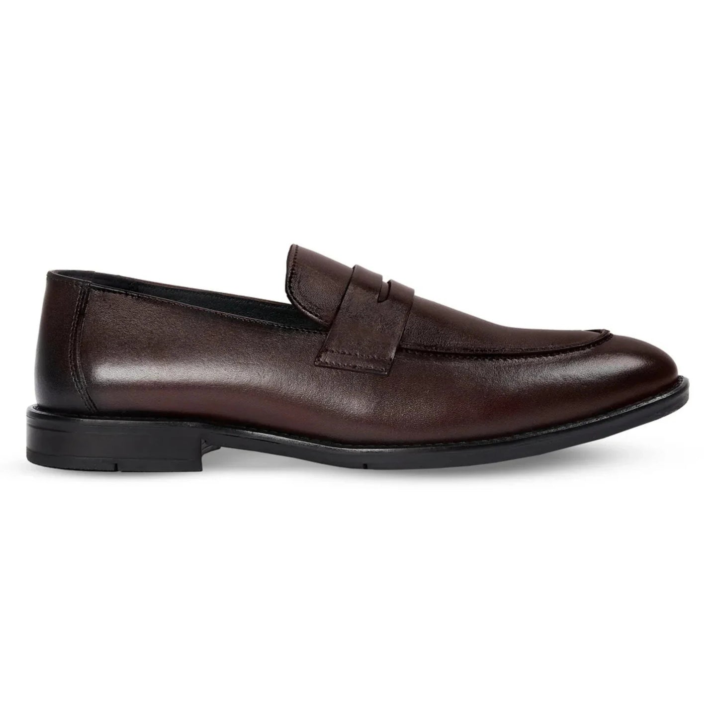 Ted - Mocassini classici da uomo in pelle marrone con punta a mocassino
