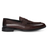 Ted - Mocassini classici da uomo in pelle marrone con punta a mocassino