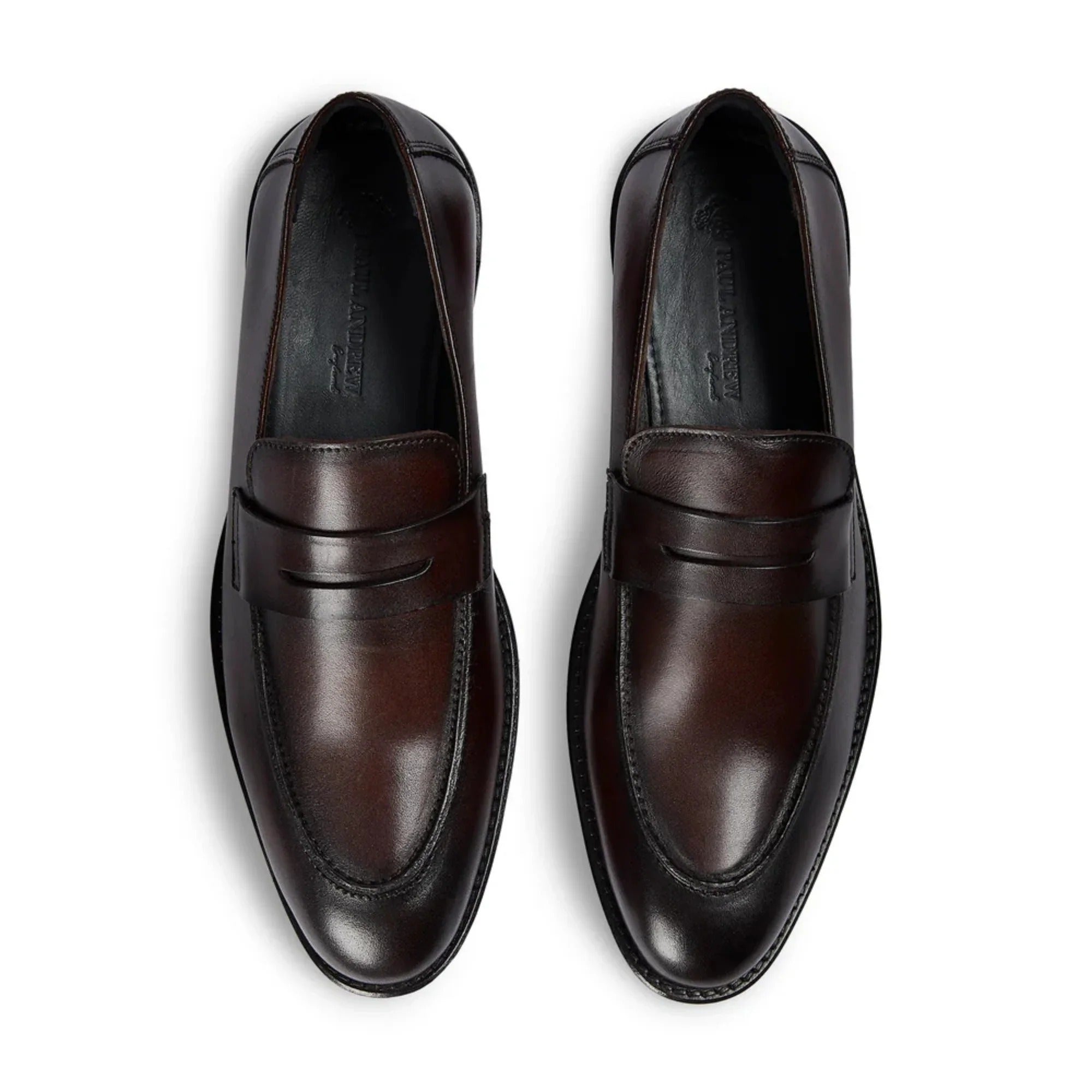 Ted - Mocassini classici da uomo in pelle marrone con punta a mocassino