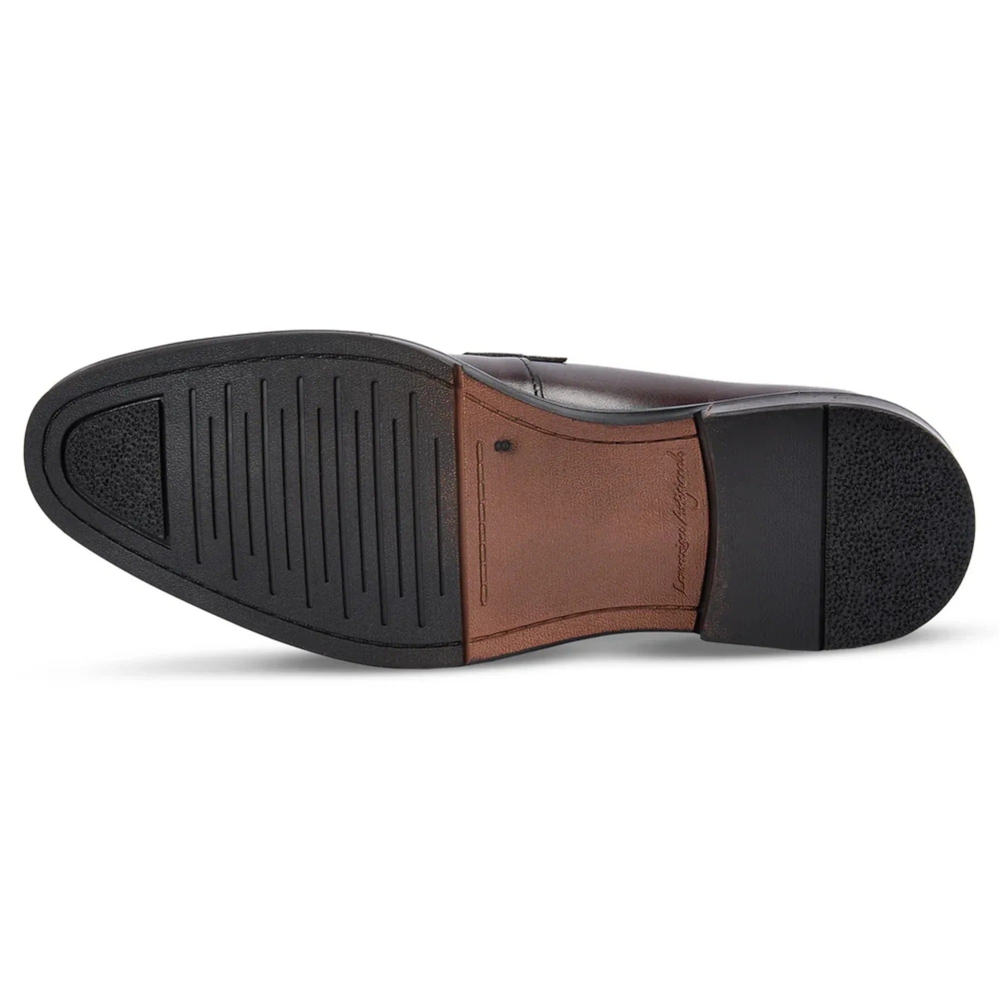 Ted - Mocassini classici da uomo in pelle marrone con punta a mocassino