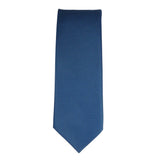 Men's Tie Pocket Sqaure Set Formal Solid Necktie - Blue