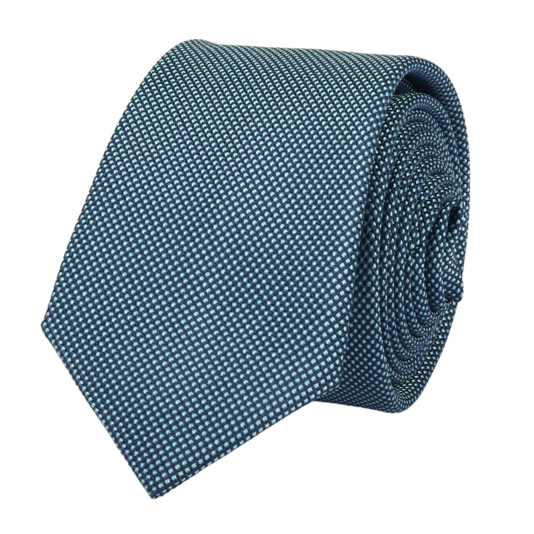Men's Tie Pocket Sqaure Set Formal Solid Necktie - Turquoise