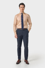 Torino - Pantaloni formali a quadri blu navy da uomo