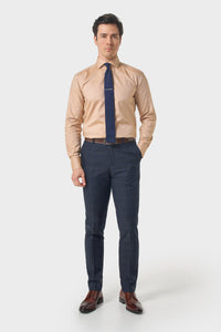 Torino - Pantaloni formali a quadri blu navy da uomo