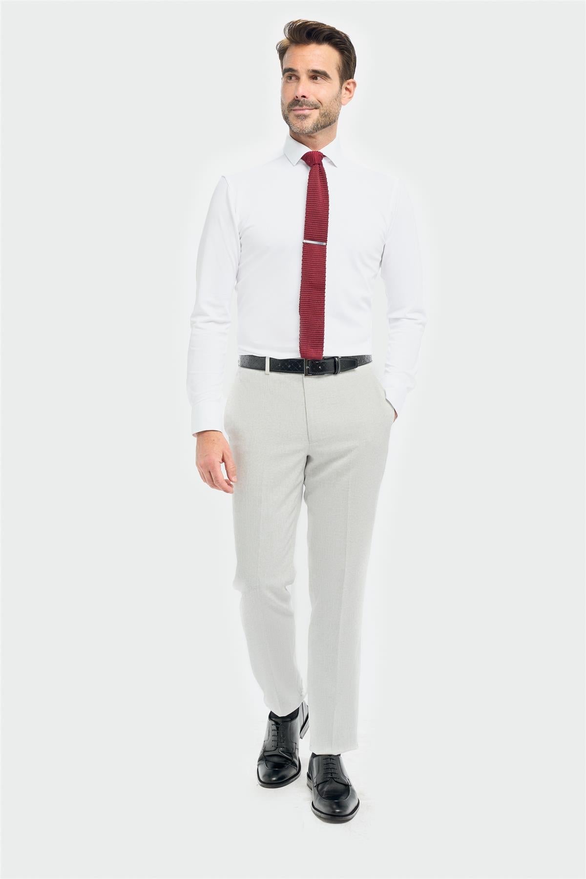 Tropez - Pantaloni formali grigi da uomo