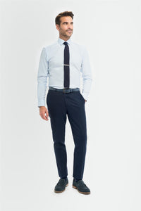 Tropez - Pantaloni formali da uomo blu navy