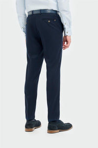 Tropez - Pantaloni formali da uomo blu navy