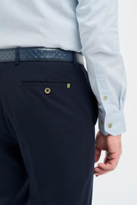 Tropez - Pantaloni formali da uomo blu navy