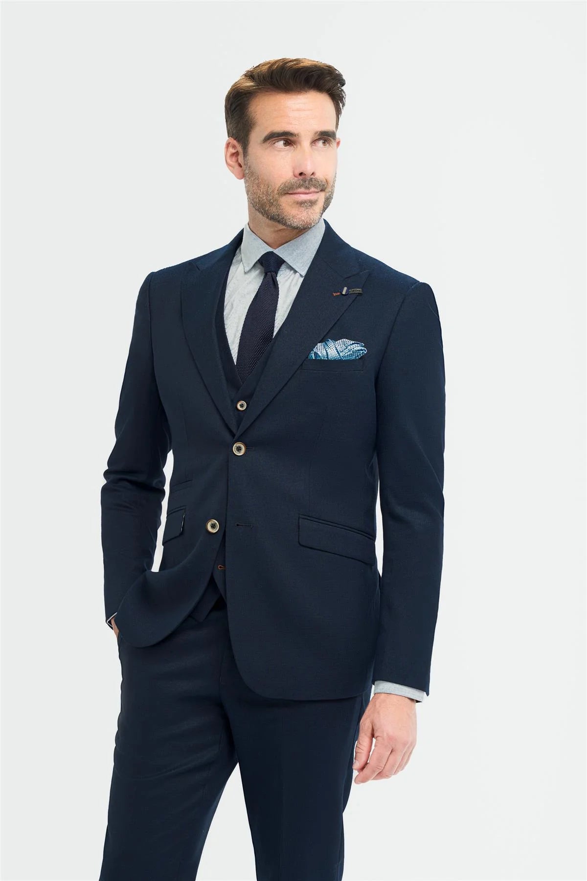 Tropez - Blazer da uomo su misura blu navy