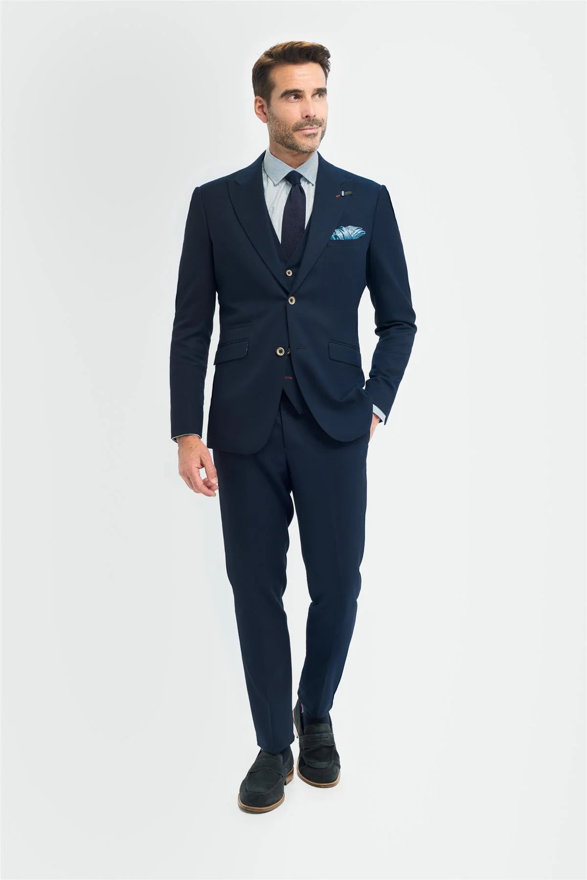 Tropez - Blazer da uomo su misura blu navy