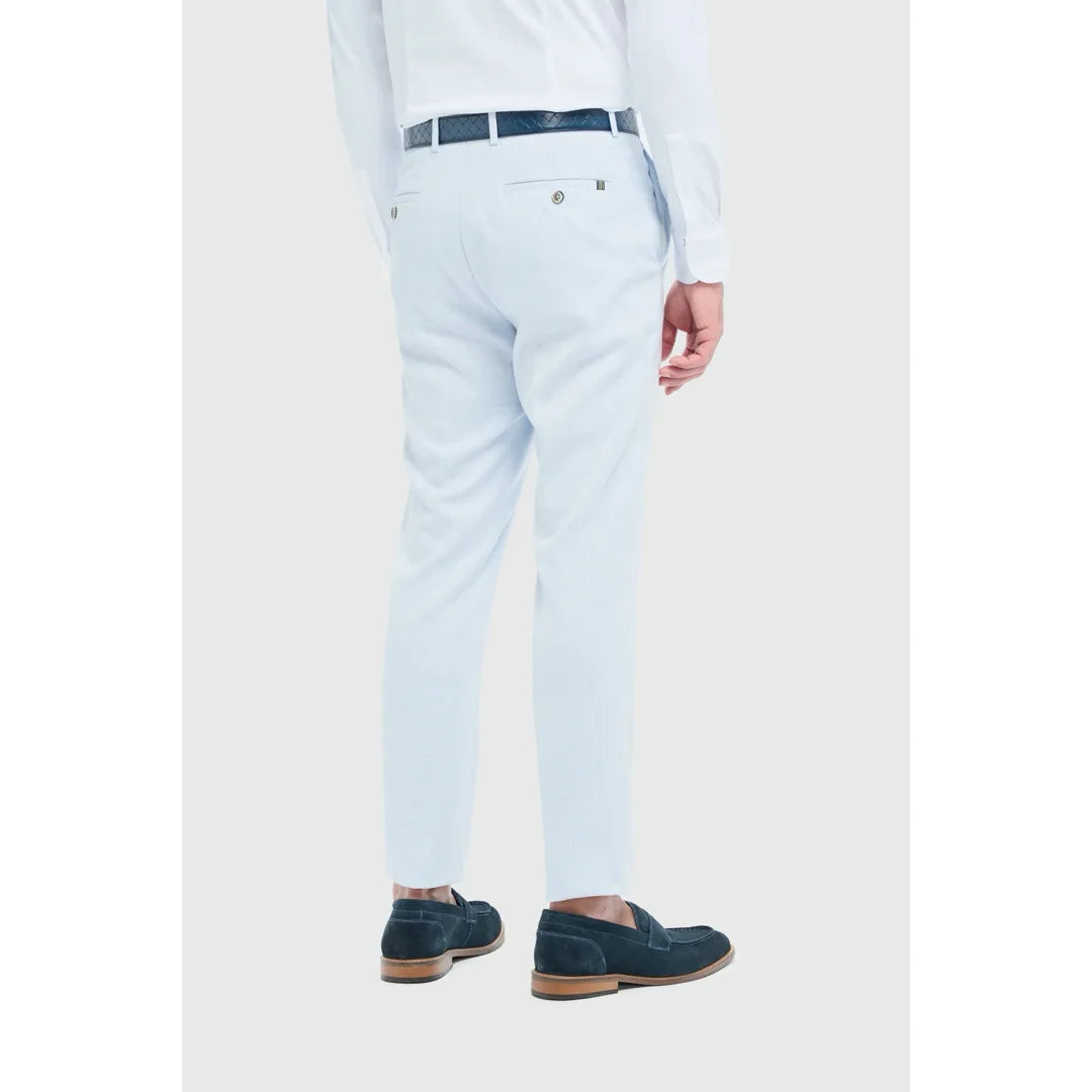 Tropez - Pantaloni formali da uomo blu cielo