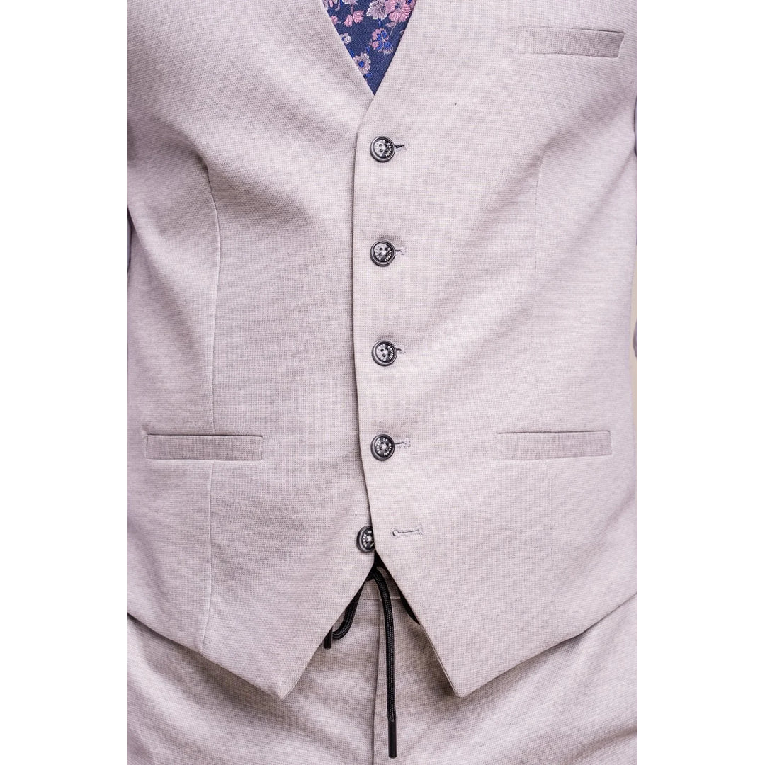 Valencia - Men's Classic Cream Waistcoat