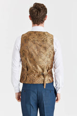 Abito Viceroy Navy con gilet a contrasto in tweed Harris Brown.
