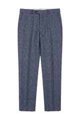 Victor - Pantaloni da uomo in tweed a quadri blu da sposa