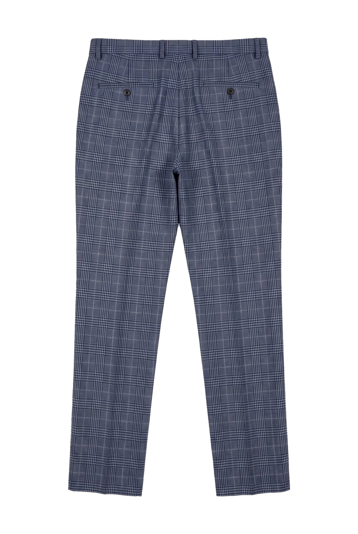 Victor - Pantaloni da uomo in tweed a quadri blu da sposa