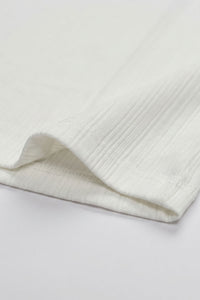 T-shirt classica bianca a coste da uomo
