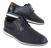 Mens Black Laced Sneaker