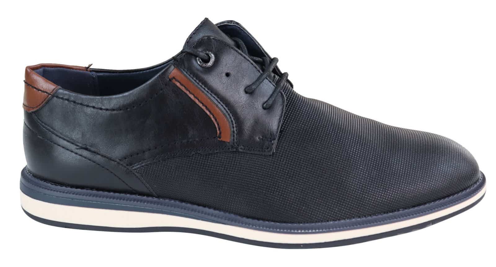 Mens Black Laced Sneaker